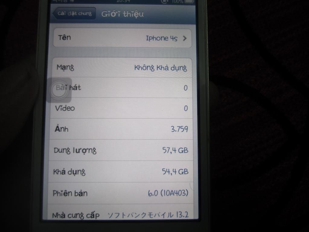 Bán nhanh Iphone 4S 64G White lock Nhật đang chạy OS 6 tặng sim ghép, giá tốt nhất - 5